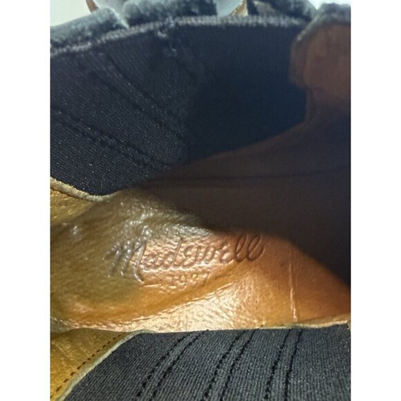 Madewell Spencer Chelsea Ankle Pull On Leather Women's Boots Black BOHO Sz 6.5 - Picture 7 of 10